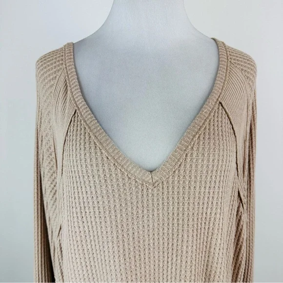 Free People We The Free Santa Clara Thermal Long Sleeve Tee Medium - Picture 3 of 14